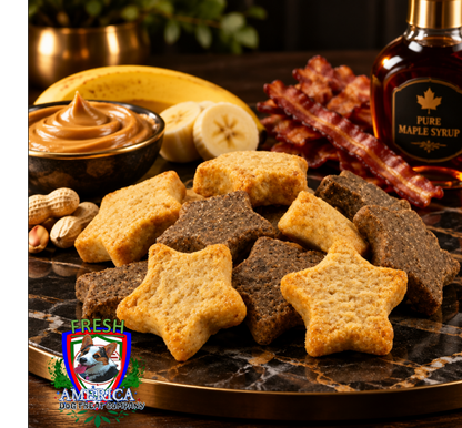 Peanut Butter/Banana & Maple/Bacon Stars By FRESH AMERICA