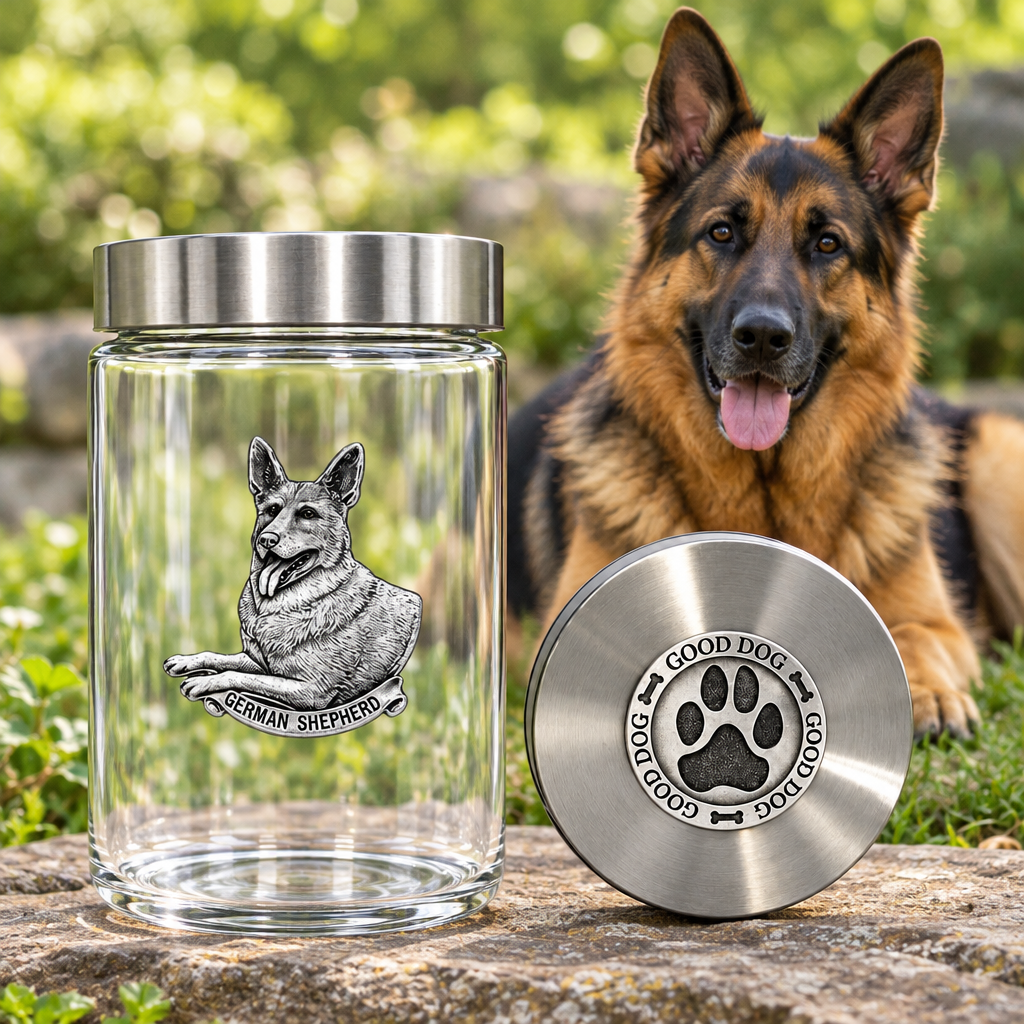 German Shepherd Good Dog Treat Jar