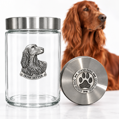Irish Setter Good Dog Treat Jar