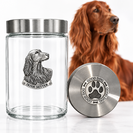 Irish Setter Good Dog Treat Jar