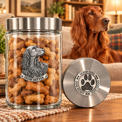 Irish Setter Good Dog Treat Jar
