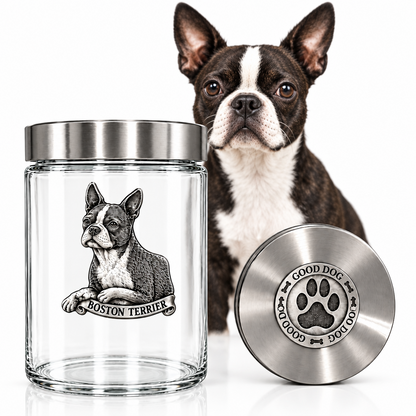 Boston Terrier Good Dog Treat Jar