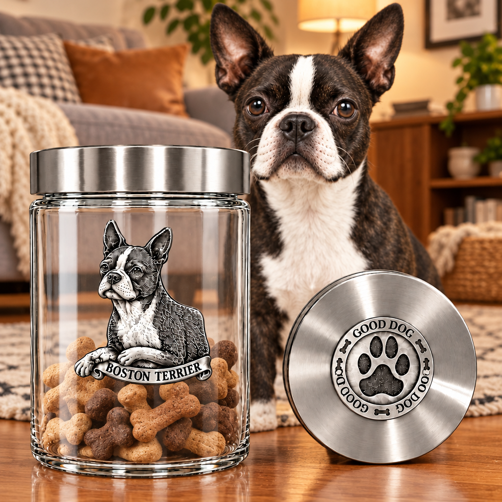 Boston Terrier Good Dog Treat Jar