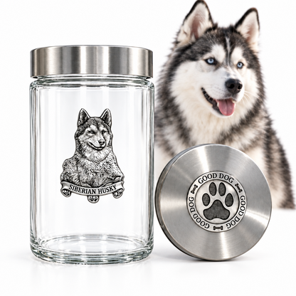Siberian Husky Good Dog Treat Jar