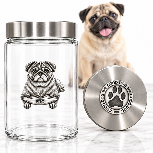 Pug Good Dog Treat Jar