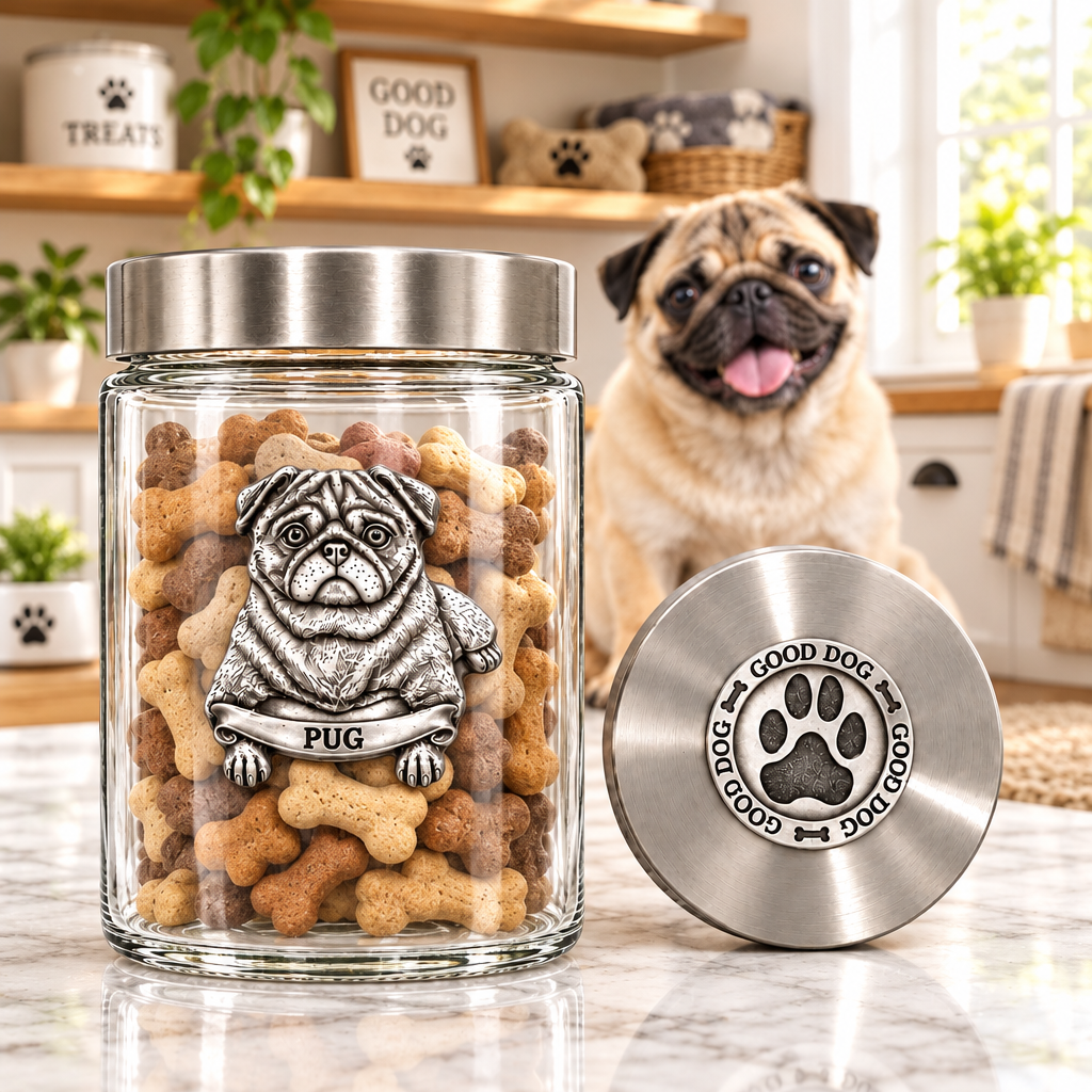 Pug Good Dog Treat Jar