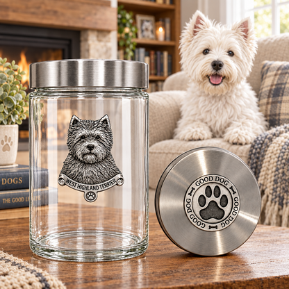 West Highland Terrier Good Dog Treat Jar