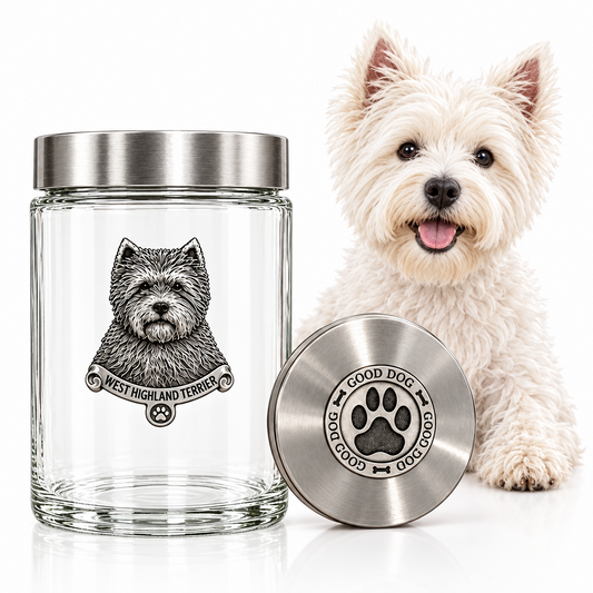 West Highland Terrier Good Dog Treat Jar