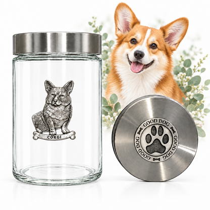 Corgi Good Dog Treat Jar