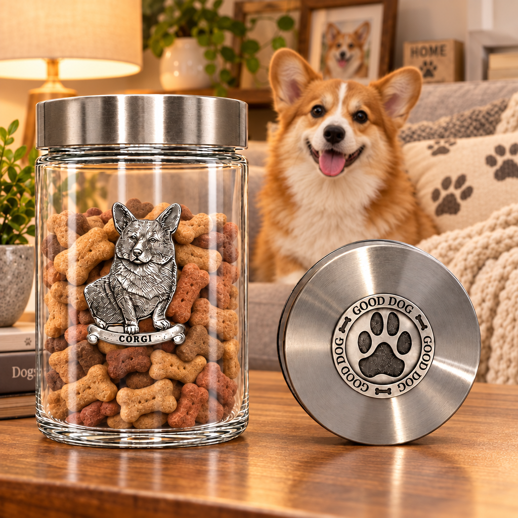 Corgi Good Dog Treat Jar