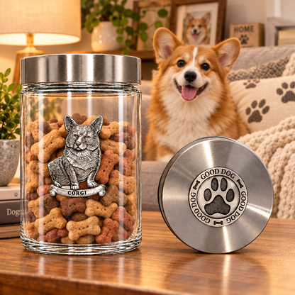 Corgi Good Dog Treat Jar
