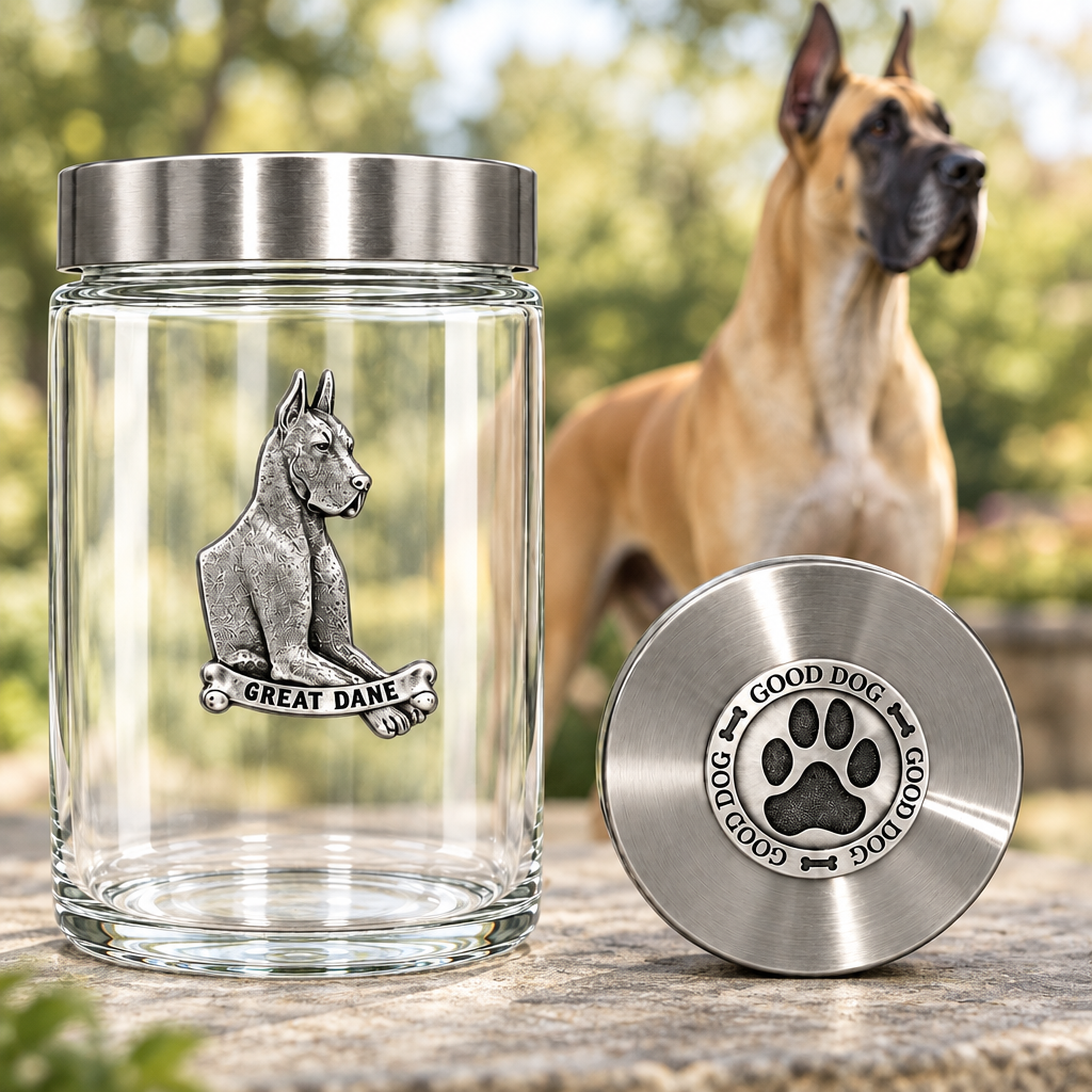 Great Dane Good Dog Treat Jar