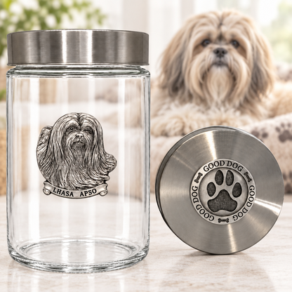 Lhasa Apso Good Dog Treat Jar