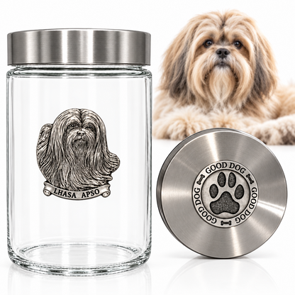 Lhasa Apso Good Dog Treat Jar
