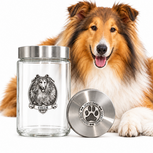 Collie Good Dog Treat Jar