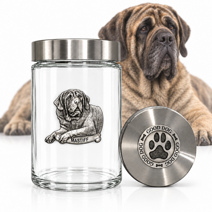 Mastiff Good Dog Treat Jar