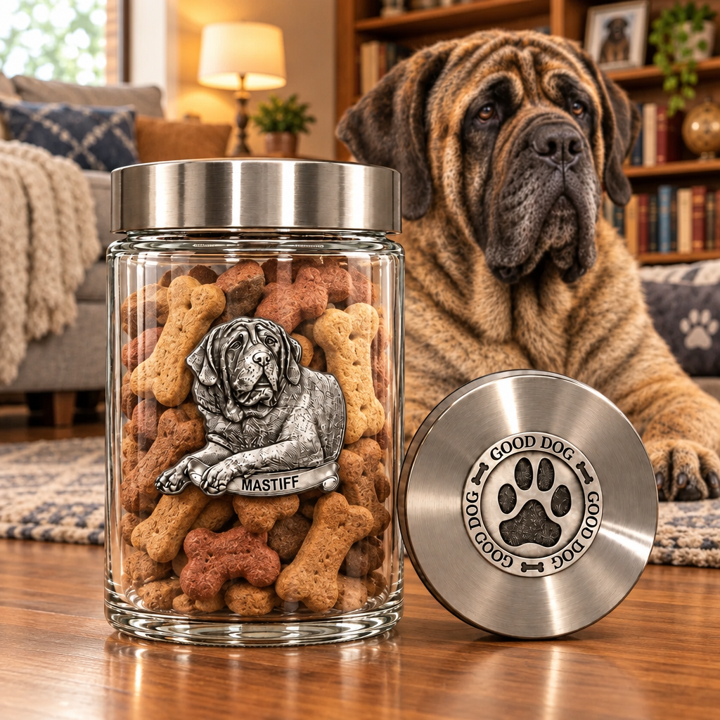 Mastiff Good Dog Treat Jar