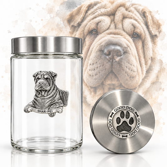 Shar-Pei Good Dog Treat Jar